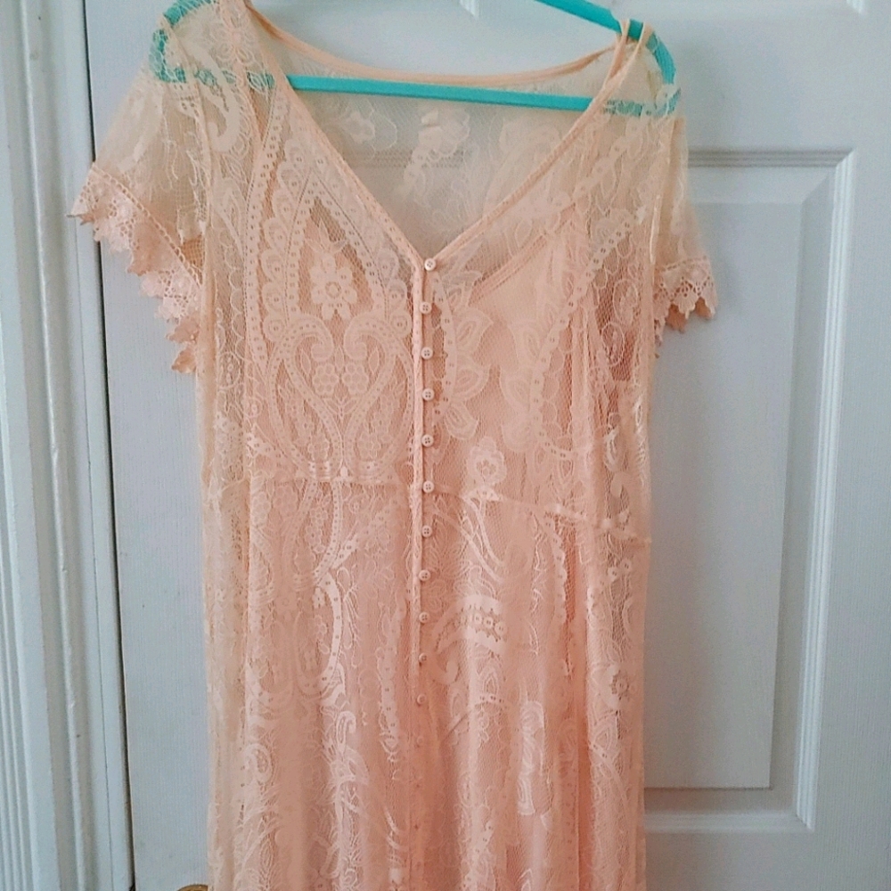 Blush lace dress